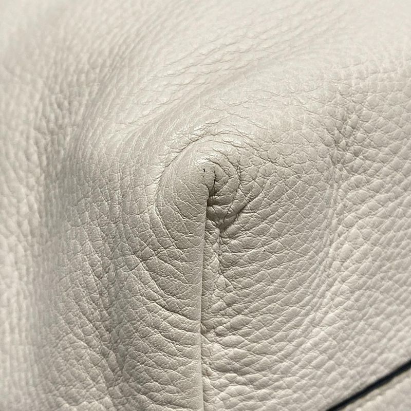 Prada Tote Bag - Ivory Leather Tag Leather