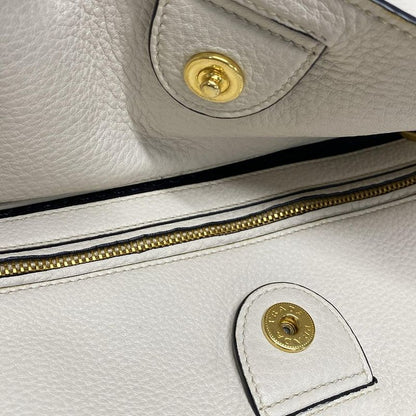 Prada Tote Bag - Ivory Leather Tag Leather