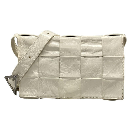Bottega Veneta Shoulder Bag Cassette White Leather