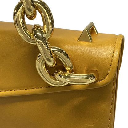 Bottega Veneta Handbag Mount Small Dark Yellow Mini Bag Chain Handle Leather