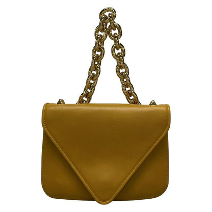 Bottega Veneta Handbag Mount Small Dark Yellow Mini Bag Chain Handle Leather