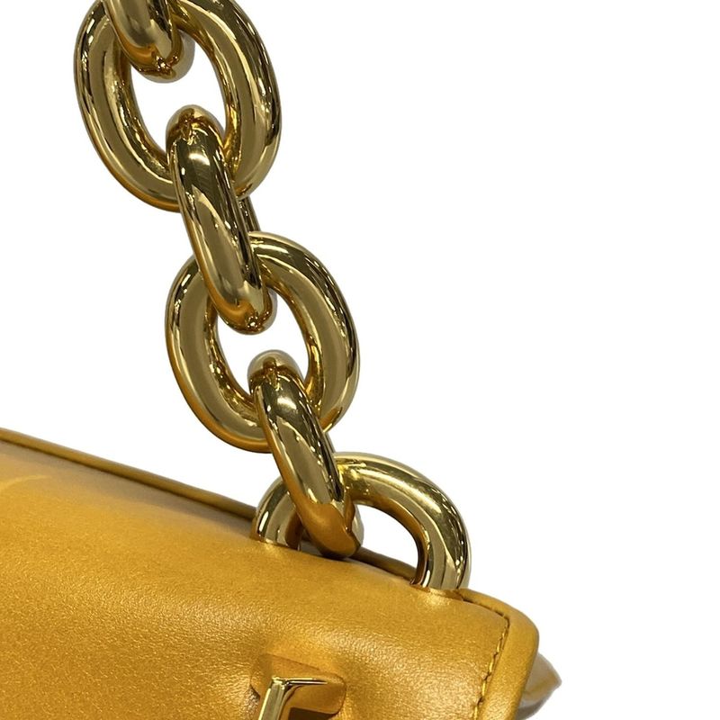 Bottega Veneta Handbag Mount Small Dark Yellow Mini Bag Chain Handle Leather