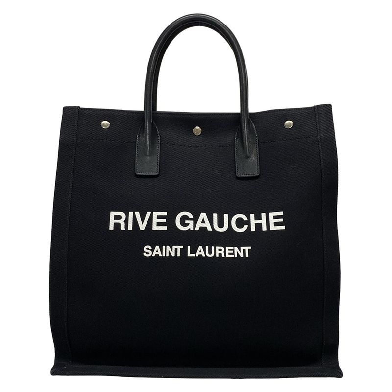 Saint Laurent Paris Tote Bag North South Rive Gauche 632539 Black X White