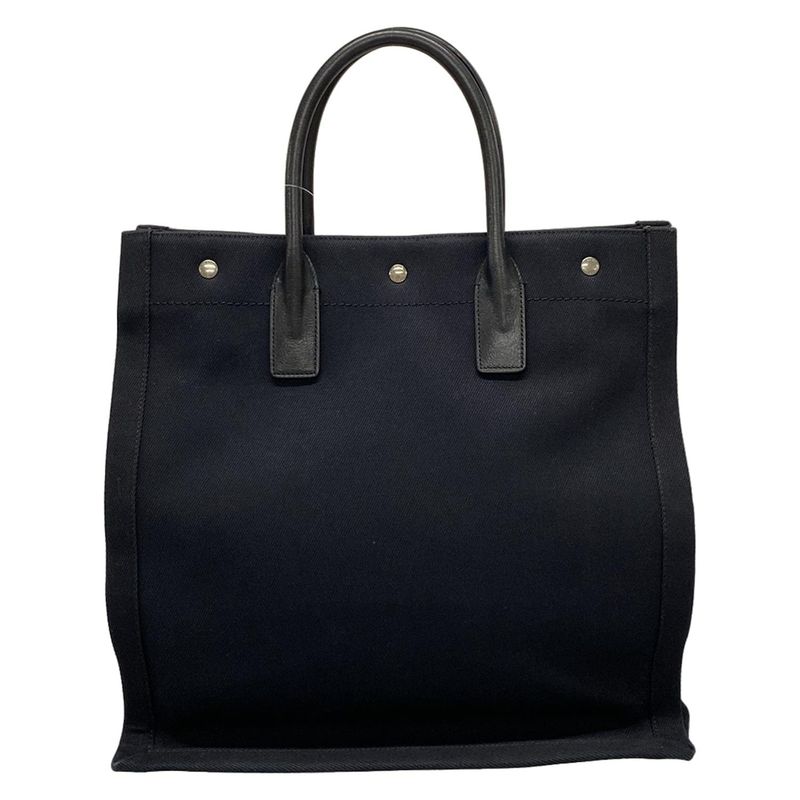 Saint Laurent Paris Tote Bag North South Rive Gauche 632539 Black X White