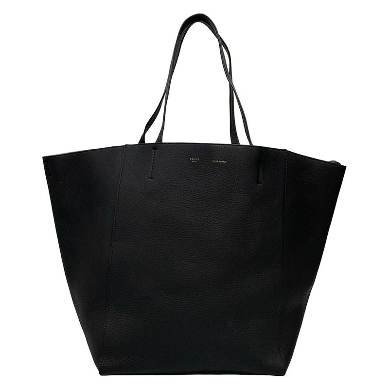 Celine Tote Bag Cabas Phantom Black Inside Silver Leather