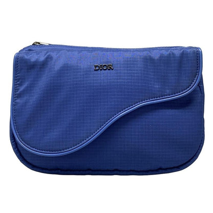 Dior Christian Dior Waist Pouch Saddle Nylon Body Bag Blue X Navy CD Motif