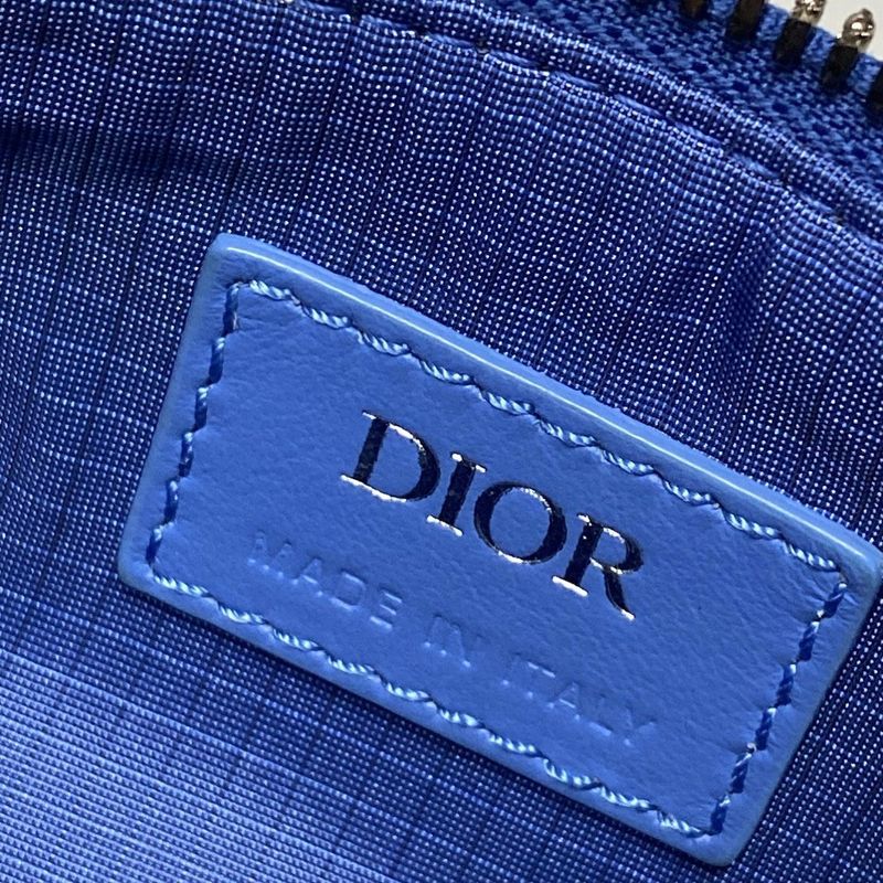 Dior Christian Dior Waist Pouch Saddle Nylon Body Bag Blue X Navy CD Motif