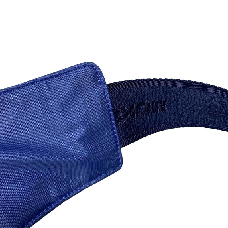 Dior Christian Dior Waist Pouch Saddle Nylon Body Bag Blue X Navy CD Motif