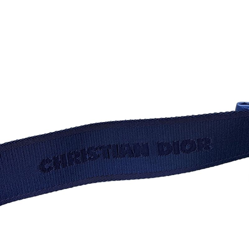 Dior Christian Dior Waist Pouch Saddle Nylon Body Bag Blue X Navy CD Motif