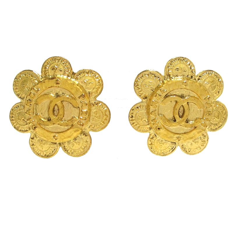 Chanel Earring Gold Coco Mark