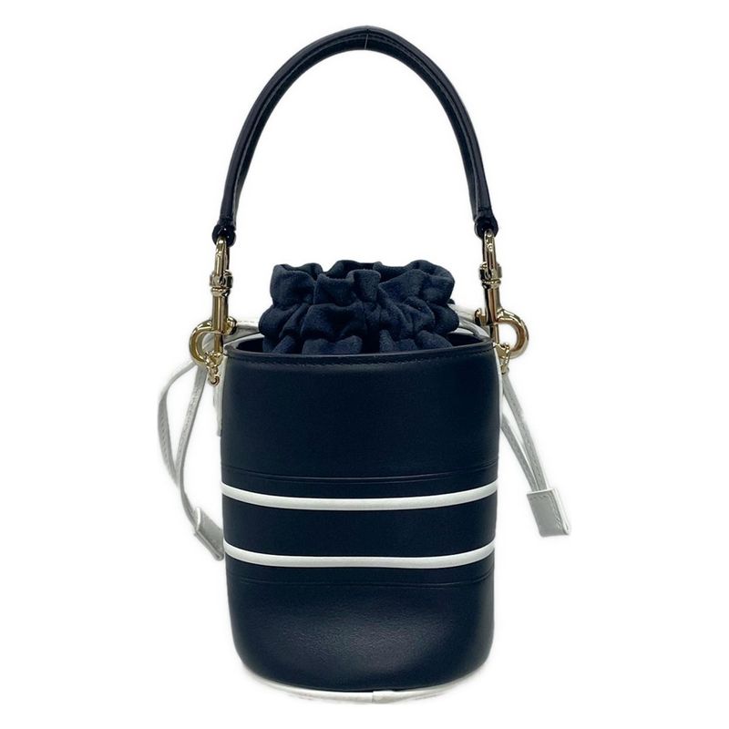 Dior Christian Dior Handbag Vibe Micro Bucket Bag Navy X White Mini Size