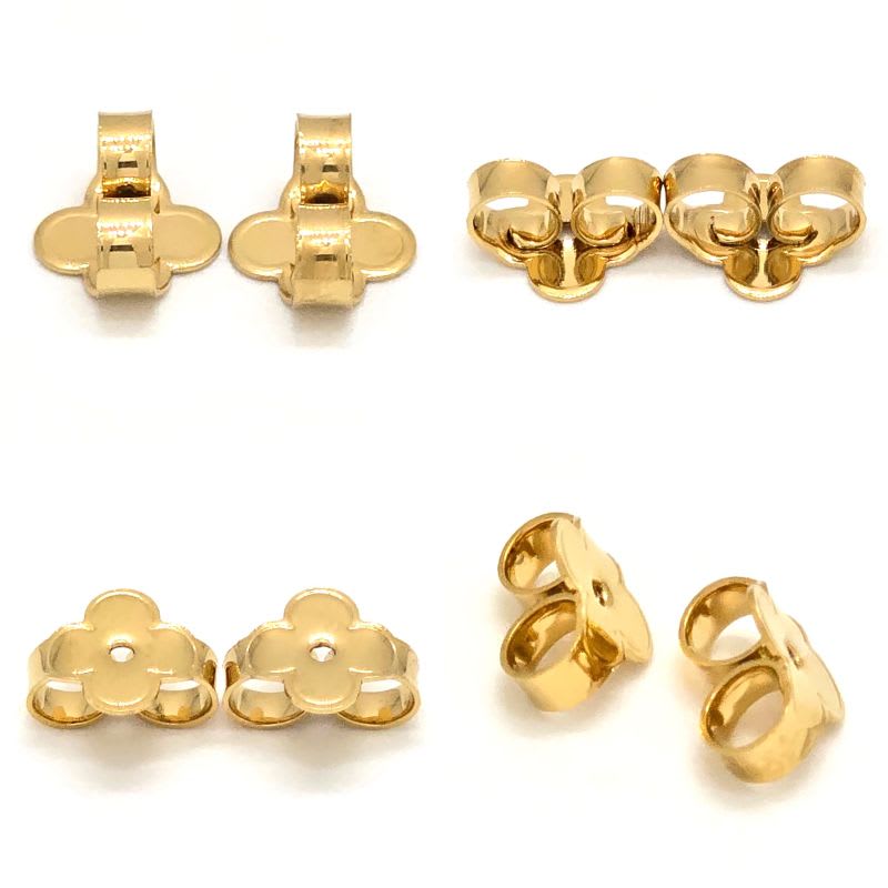 Louis Vuitton Earrings Iconic Heart Gold Color Metal