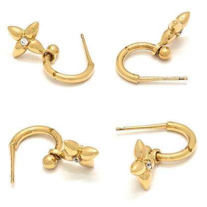 Louis Vuitton Earrings Iconic Heart Gold Color Metal