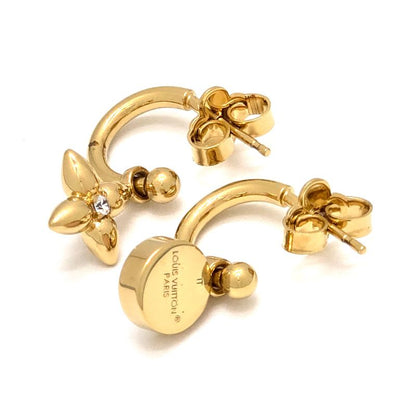 Louis Vuitton Earrings Iconic Heart Gold Color Metal
