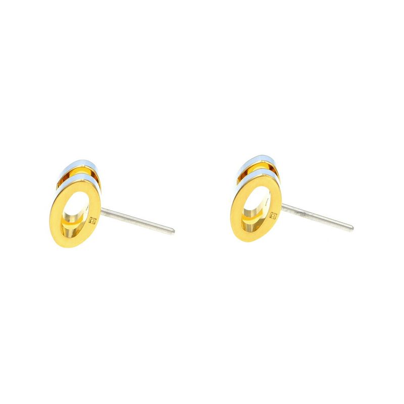 Hermes Earrings Pop Ash Mini Pair Light Blue Gold Hardware Jewelry -