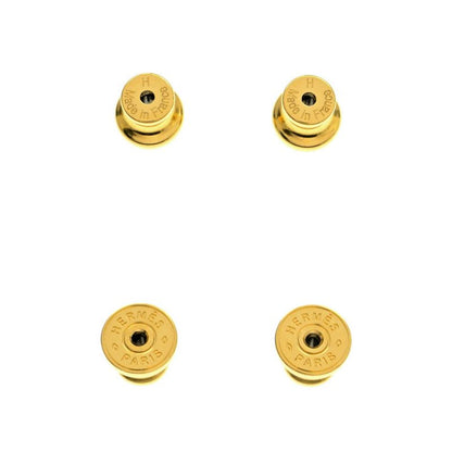 Hermes Earrings Pop Ash Mini Pair Light Blue Gold Hardware Jewelry -