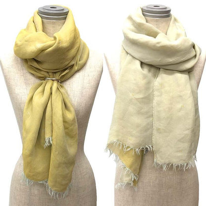 Hermes Margiela Period Shawl Silk H Logo Yellow Blue