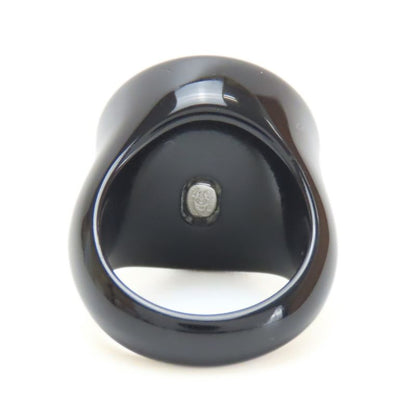 Chanel Ring Coco Mark Plastic Black White Accessory 05p Bicolor Ladies Women