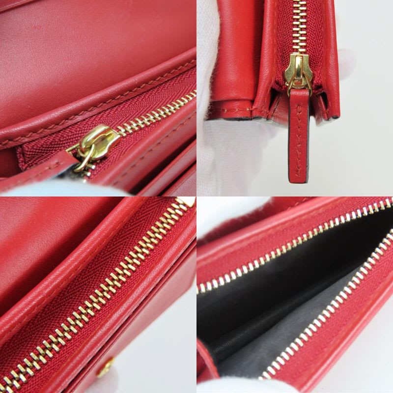 Gucci Bifold Wallet Bosco GG Supreme Canvas Beige Pink Red Compact Patch