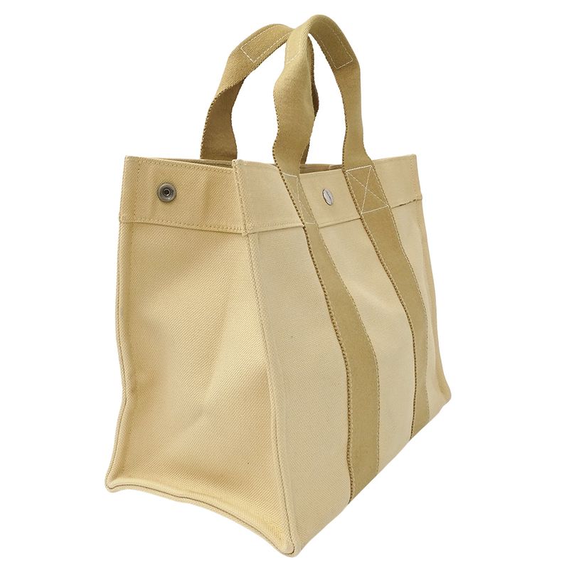 Hermes Bag Ladies Brand Handbag Tote Bag Coquiage PM Toile Officier Beige