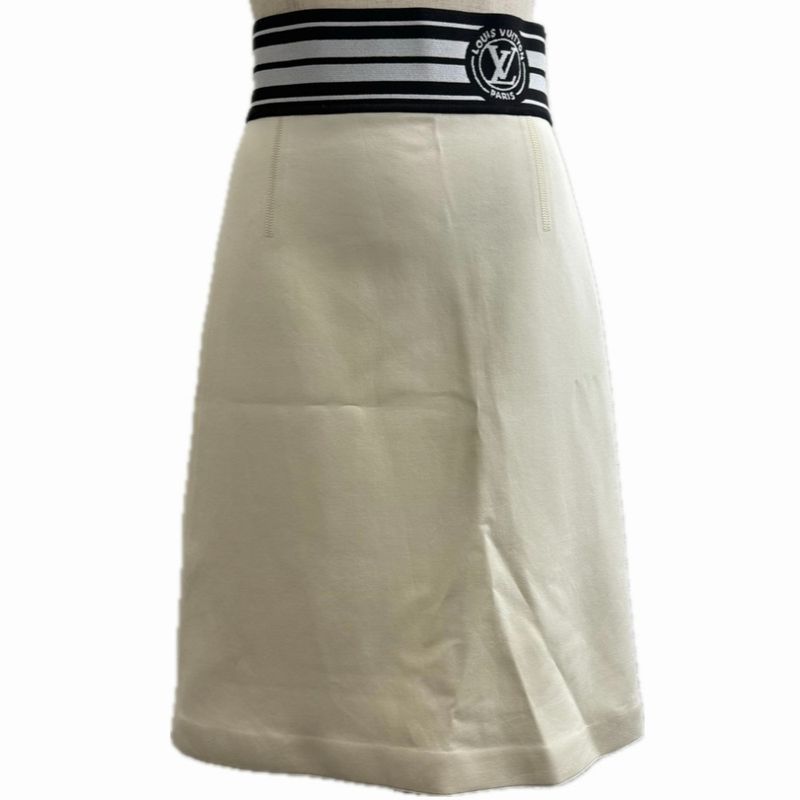 Louis Vuitton Skirt 22ss LV Stripe Pencil Skirt Rw222j G72 Fnsk10 Nylon Beige