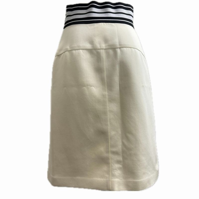 Louis Vuitton Skirt 22ss LV Stripe Pencil Skirt Rw222j G72 Fnsk10 Nylon Beige