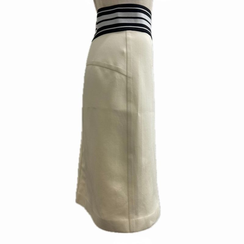 Louis Vuitton Skirt 22ss LV Stripe Pencil Skirt Rw222j G72 Fnsk10 Nylon Beige
