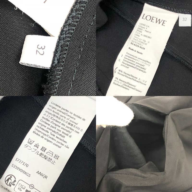 Loewe One Piece Trapeze Short Dress S359y09xg5 Rayon Black