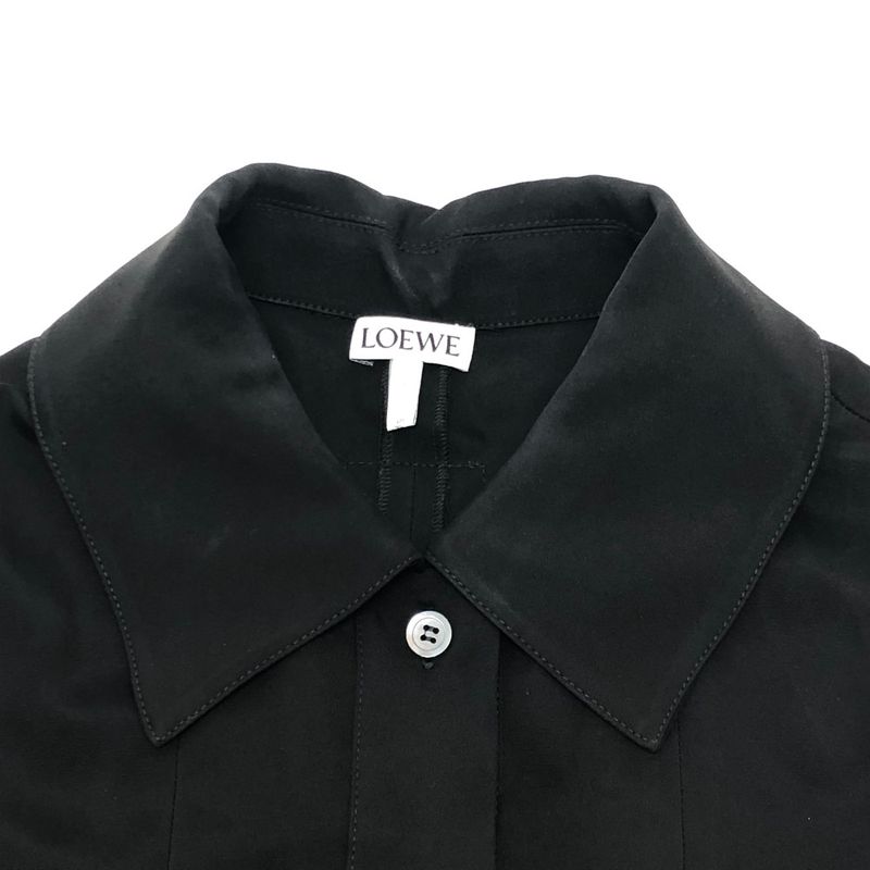 Loewe One Piece Trapeze Short Dress S359y09xg5 Rayon Black