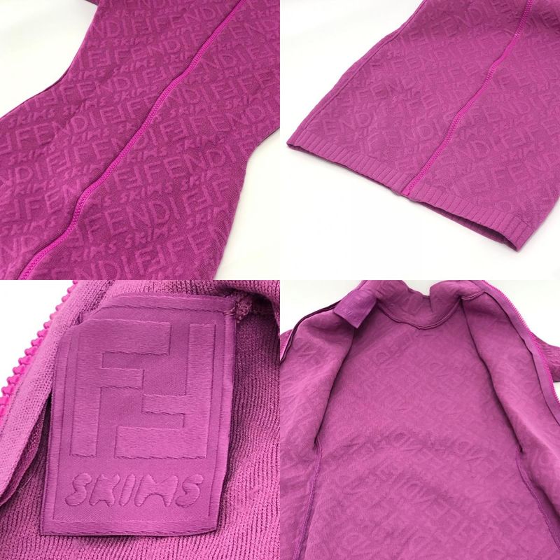 Fendi Dress Zucca Pattern Fzd 917 Rayon Pink