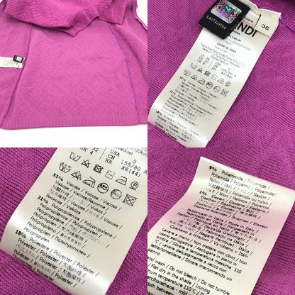 Fendi Dress Zucca Pattern Fzd 917 Rayon Pink