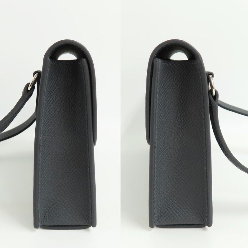 Hermes Nap To-go- Ardoise Epson W Engraved Shoulder Bag Wallet