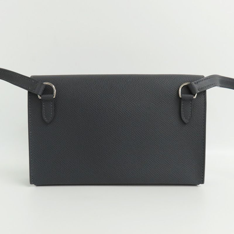 Hermes Nap To-go- Ardoise Epson W Engraved Shoulder Bag Wallet