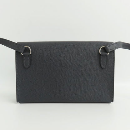 Hermes Nap To-go- Ardoise Epson W Engraved Shoulder Bag Wallet