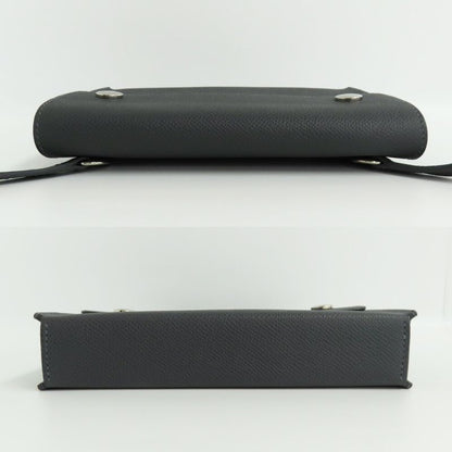 Hermes Nap To-go- Ardoise Epson W Engraved Shoulder Bag Wallet