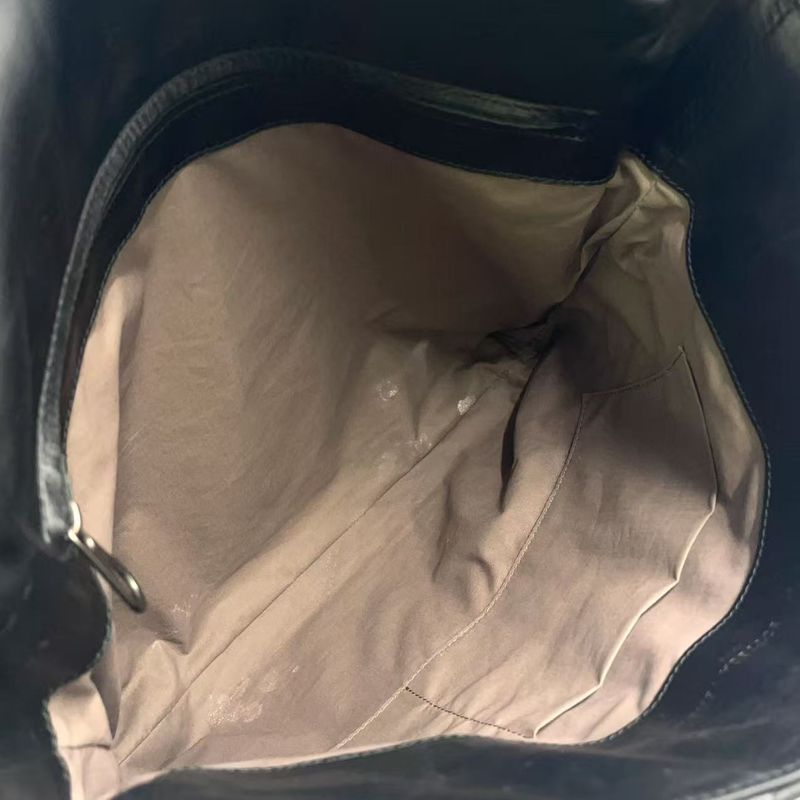 Bottega Veneta Intrecciato Leather Black Shoulder Bag Black