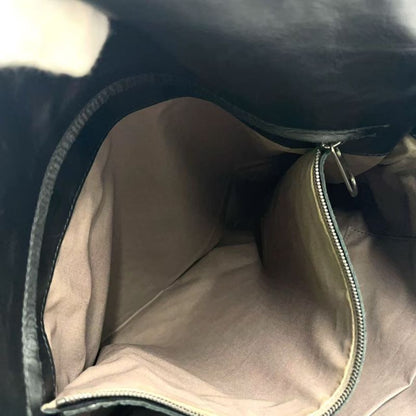 Bottega Veneta Intrecciato Leather Black Shoulder Bag Black