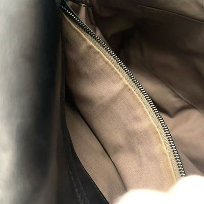 Bottega Veneta Intrecciato Leather Black Shoulder Bag Black