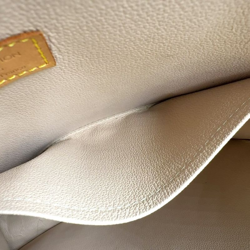 Louis Vuitton Sac Plastic Monogram Handbag Leather ×pvc Brown Tote Bag Gold