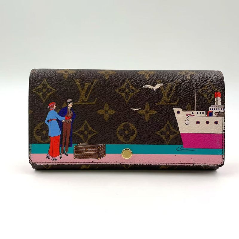 Louis Vuitton Monogram Portefeuille Sarah Atlantic Cruise PVC Brown X Multicolor
