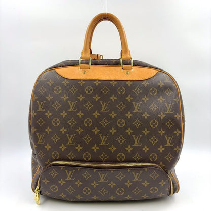 Louis Vuitton Evasion Monogram Leather ×pvc Brown Boston Bag Gold M41443