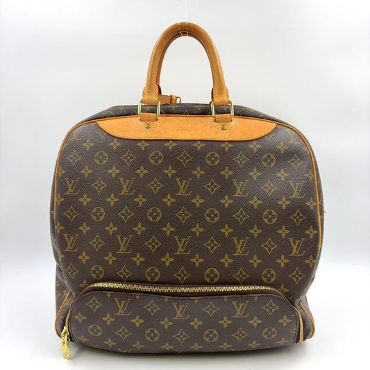 Louis Vuitton Evasion Monogram Leather ×pvc Brown Boston Bag Gold M41443