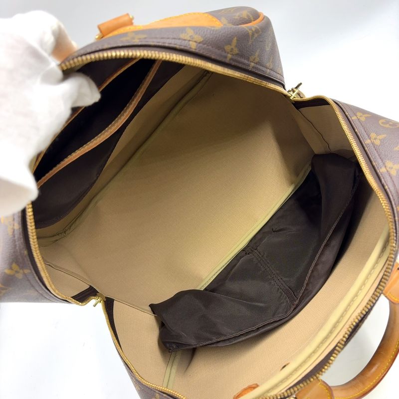 Louis Vuitton Evasion Monogram Leather ×pvc Brown Boston Bag Gold M41443