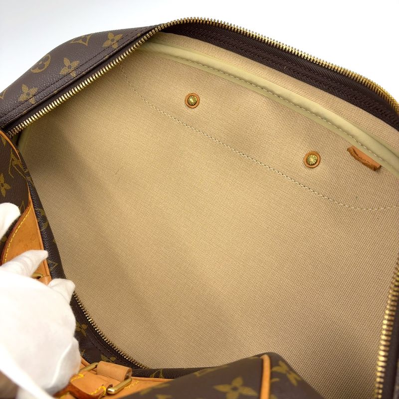 Louis Vuitton Evasion Monogram Leather ×pvc Brown Boston Bag Gold M41443