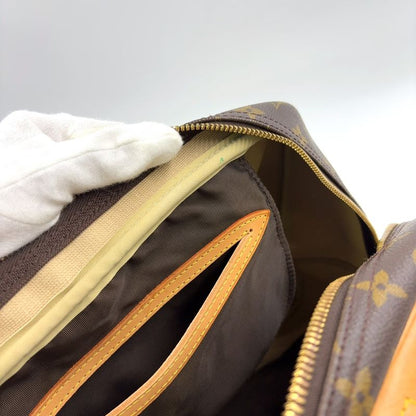 Louis Vuitton Evasion Monogram Leather ×pvc Brown Boston Bag Gold M41443