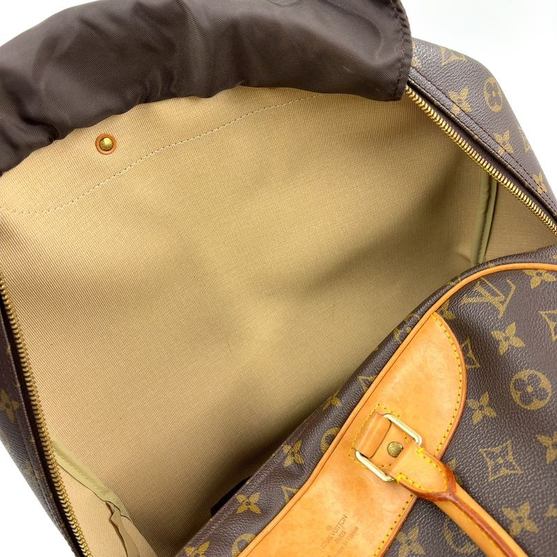 Louis Vuitton Evasion Monogram Leather ×pvc Brown Boston Bag Gold M41443