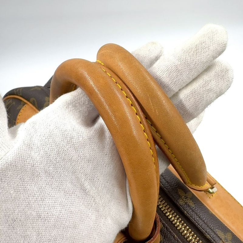 Louis Vuitton Evasion Monogram Leather ×pvc Brown Boston Bag Gold M41443