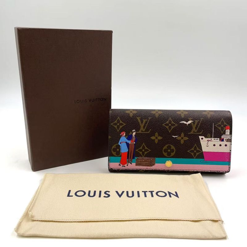 Louis Vuitton Monogram Portefeuille Sarah Atlantic Cruise PVC Brown X Multicolor