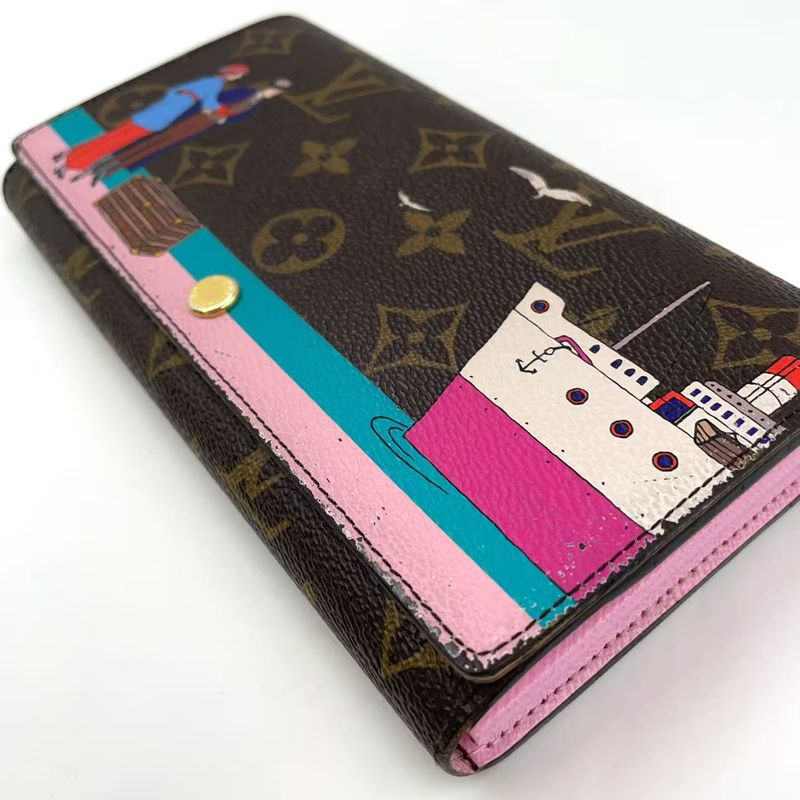 Louis Vuitton Monogram Portefeuille Sarah Atlantic Cruise PVC Brown X Multicolor