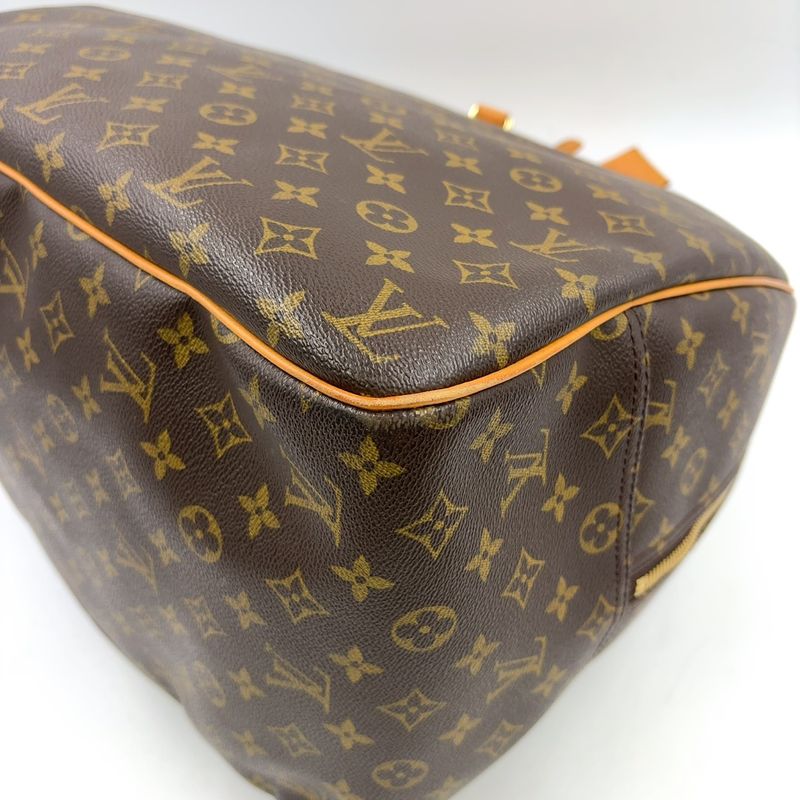 Louis Vuitton Evasion Monogram Leather ×pvc Brown Boston Bag Gold M41443